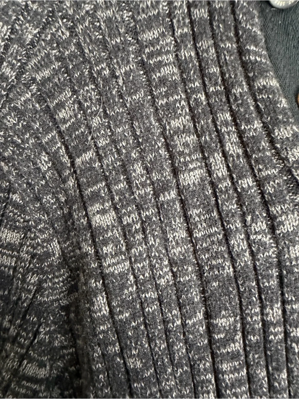 Royal Robbins Men's Gray Marled Mock Neck Button Pullover Sweater, XL